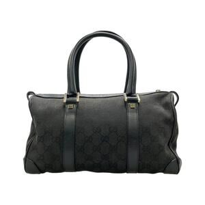 Gucci Bag Black Bag GG Shoulder Boston Canvas